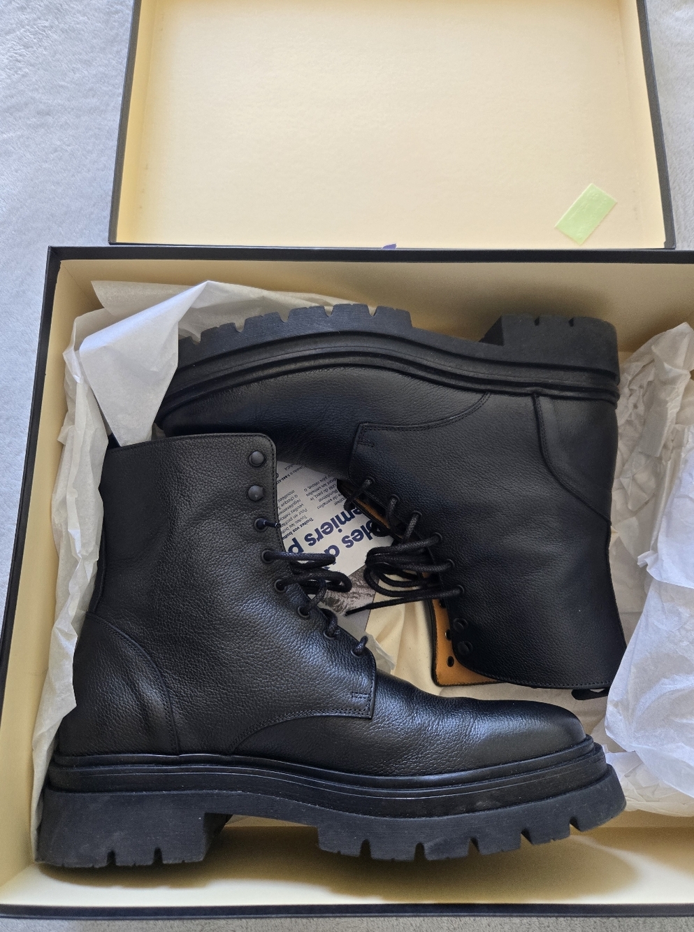 Banana Republic Men's Combat Boots - Charcoal Black 10.5